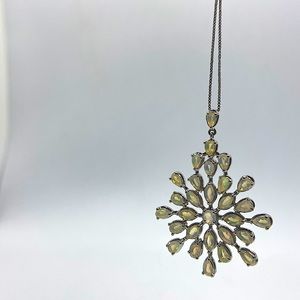 Ethiopian Opal Snowflake like Pendant with Chain